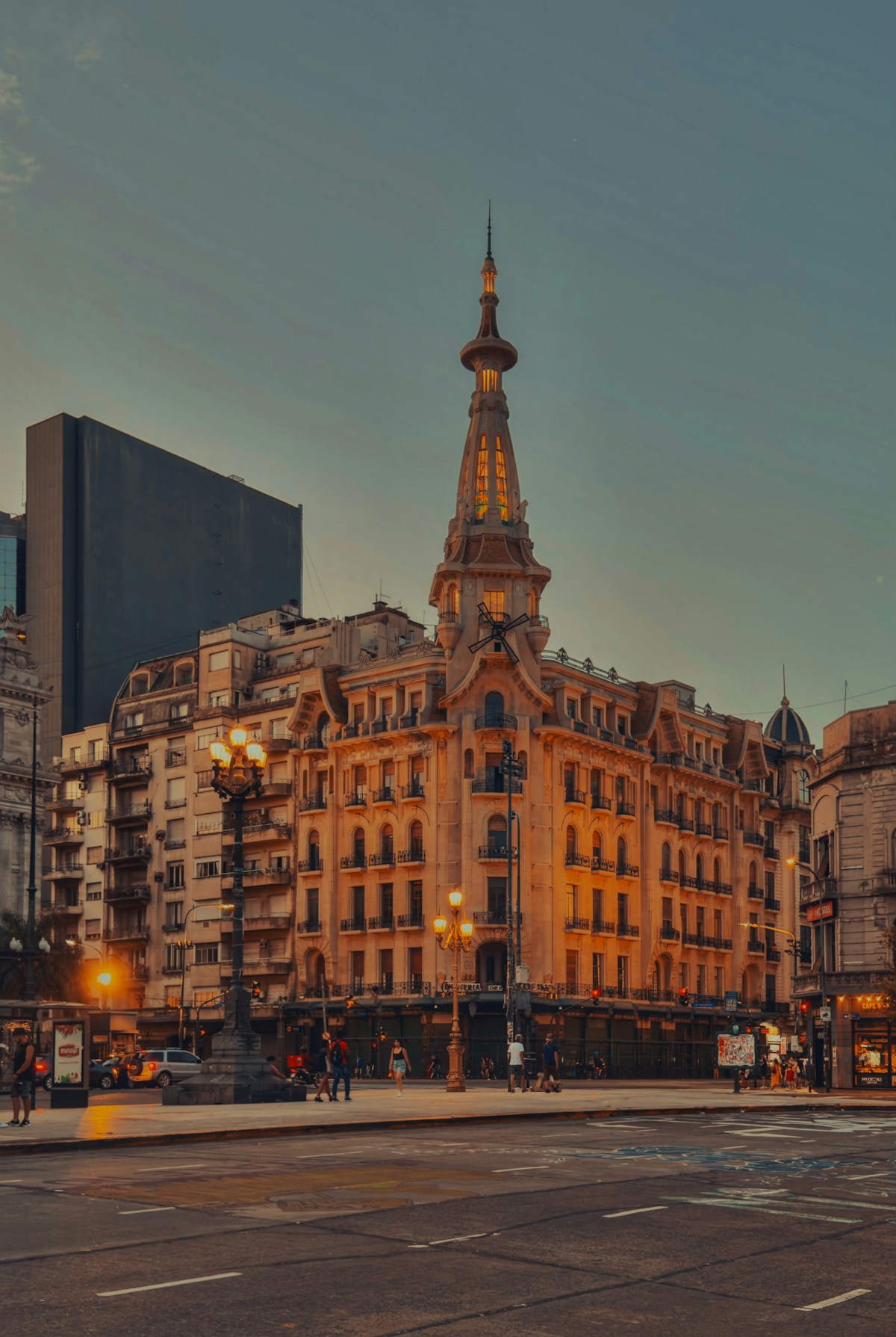Architectural detail of an Argentine residential tower