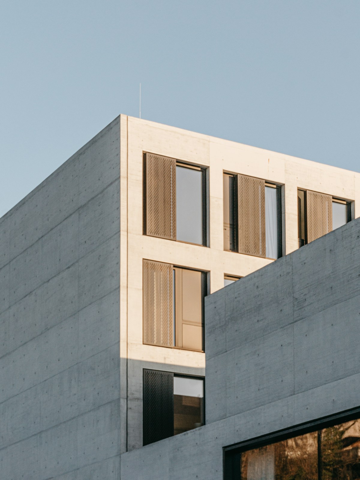 Architectural detail of an Argentine residential tower
